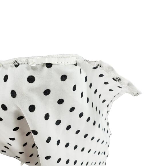 A Pea In The Pod Maternity Sweater M Blouse Women Gray White Gray Polka Dot - Picture 7 of 9